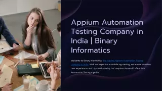 Appium Automation Testing Company in India