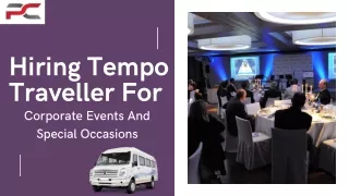 Hiring Tempo Traveller for Corporate Events and Special Occasions