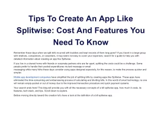 Tips To Create An App Like Splitwise_ Cost And Features You Need To Know