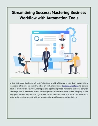 Streamlining Success: Mastering Business Workflow with Automation Tools