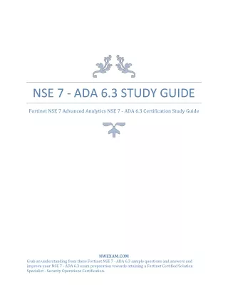 NSE 7 - ADA 6.3 Study Guide