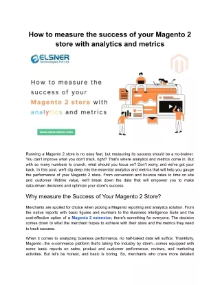 Mastering Your Magento 2 extensions: Essential Analytics and Metrics for Success