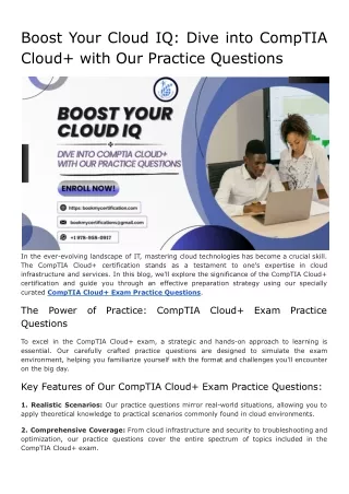 Boost Your Cloud IQ_ Dive into CompTIA Cloud  with Our Practice Questions