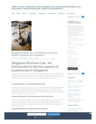 Singapore Business Law