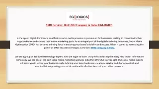 SMO Services | Best SMO Company in India: EGLOGICS