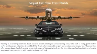 Airport Taxi Your Travel Buddy