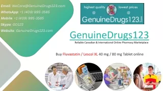 Stay Healthy with Fluvastatin Lescol XL - Get Online Today