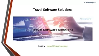 Travel Software Solutions