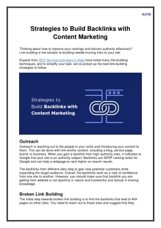 Strategies to Build Backlinks with Content Marketing