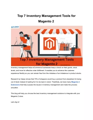 Leading 7 Inventory Supervision Software for Magento 2 Extensions