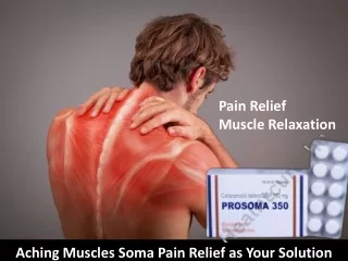 Aching Muscles Soma Pain Relief as Your Solution