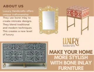 Make Your Home More stylish with Bone Inlay Furniture