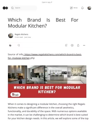 Which Brand Is Best For Modular Kitchen?