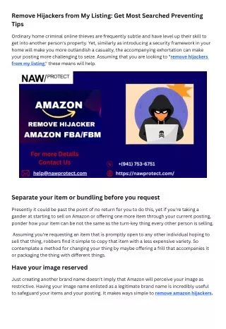 Remove Hijackers from My Listing Get Most Searched Preventing Tips