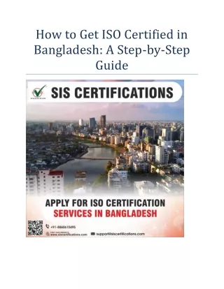 How to Get ISO Certified in Bangladesh: A Step-by-Step Guide