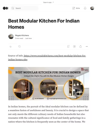 Best Modular Kitchen For Indian Homes