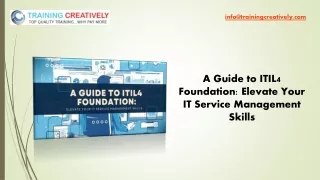 A Guide to ITIL4 Foundation Elevate Your IT Service Management Skills