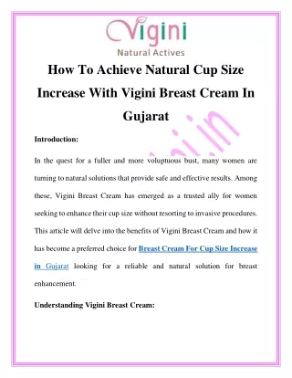 Breast Cream For Cup Size Increase in Gujarat Call-8130095129