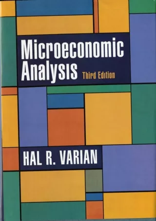 [PDF READ ONLINE] Download Book [PDF]  Microeconomic Analysis, Third Edition bes