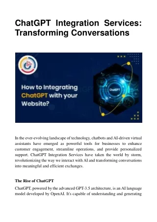 ChatGPT integration with Your Website