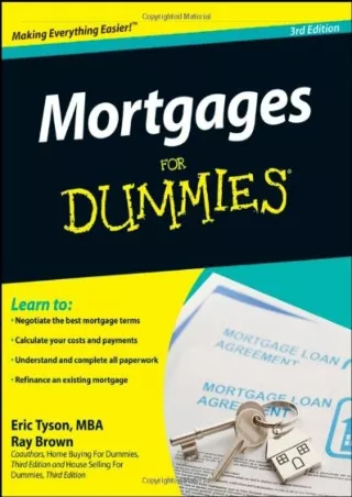 [PDF READ ONLINE] PDF/READ/DOWNLOAD  Mortgages For Dummies, 3rd Edition full