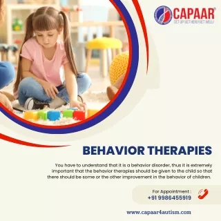 Behavioral therapy for ADHD | Best ADHD Centre in Bangalore | CAPAAR