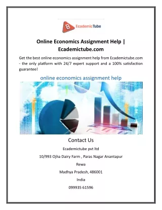 Online Economics Assignment Help | Ecademictube.com