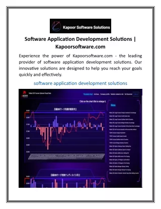 Software Application Development Solutions  Kapoorsoftware