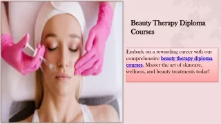 Beauty Therapy Diploma Courses