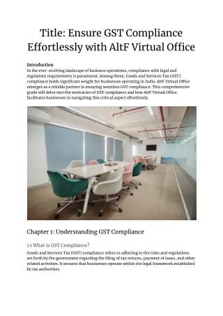 Title_ Ensure GST Compliance Effortlessly with AltF Virtual Office