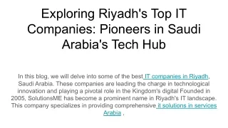 Exploring Riyadh's Top IT Companies_ Pioneers in Saudi Arabia's Tech Hub