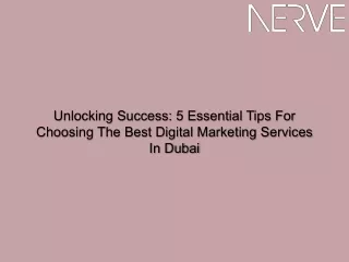 Unlocking Success 5 Essential Tips For Choosing The Best Digital Marketing Services In Dubai