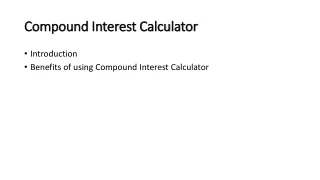 Compound Interest Calculator