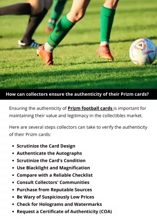 How can collectors ensure the authenticity of their Prizm cards?