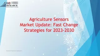 Global Agriculture Sensors Market: Overview 2023-2030