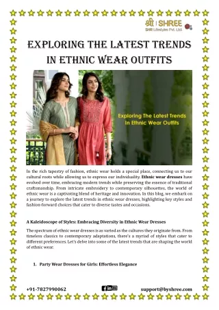 Exploring The Latest Trends In Ethnic Wear Outfits