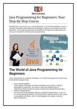 Java Programming for Beginners