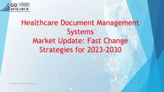 Healthcare Document Management Systems Market Overview 2023-2030