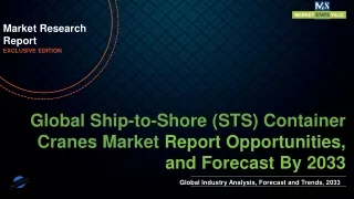 Ship-to-Shore (STS) Container Cranes Market Worth US$ 2,437.4 million by 2033