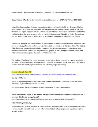 Medical X-Ray Generator Market