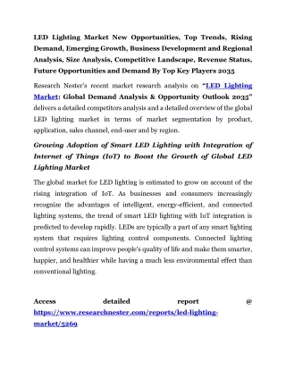 LED Lighting Market Size Analysis 2035