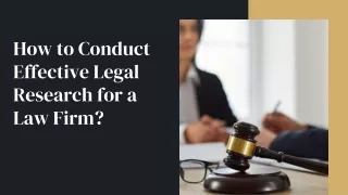 How to Conduct Effective Legal Research for a Law Firm