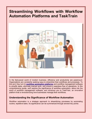 Streamlining Workflows with Workflow Automation Platforms and TaskTrain
