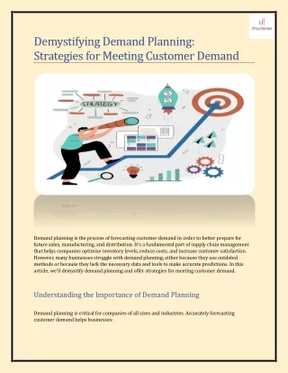 Demystifying Demand Planning Strategies for Meeting Customer Demand