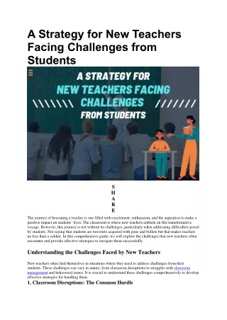 9 Effective Strategies For New Teachers Facing Challenges From Students | Future