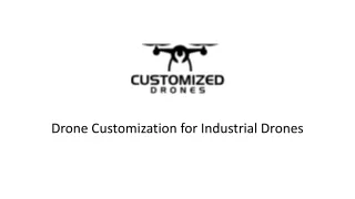 Drone Customization for Industrial Drones