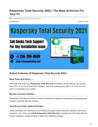 Kaspersky Total Security 2023