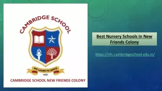 Best Nursery Schools in New Friends Colony