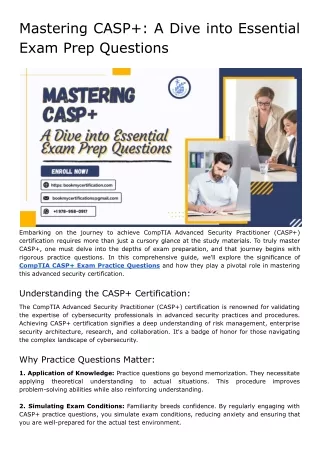 Mastering CASP _ A Dive into Essential Exam Prep Questions