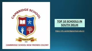 Top 10 Schools in South Delhi